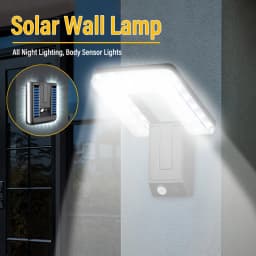 Foldable LED 120° Solar Light Outdoor Wall Lamp Security Waterproof Spotlights Lamp Motion Sensor 3 Modes Street Light Garden