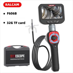 RALCAM Articulating 360/720° Endoscope 6.2mm Inspection Camera Cameras with 6 LED, IP67 Waterproof 1M/2M/3M