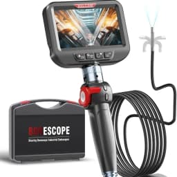 RALCAM Articulating 360/720° Endoscope 6.2mm Inspection Camera Cameras with 6 LED, IP67 Waterproof 1M/2M/3M