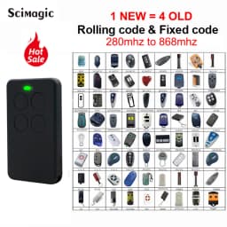 280MHz-868MHz Universal Garage Door Remote Control Duplicator 433.92MHz Multi-Frequency Code Grabber Clone Gate Opener