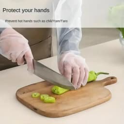 Hilo 30PCS Disposable Arm Guard Gloves Kitchen Household Cleaning Waterproof Elastic Drawstring Lengthened CPE Long-Arm Gloves