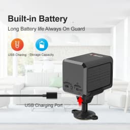 LS VISION Ubox Mini 4G Security Camera SIM Card or Wifi HD Surveillance Camera 3800mAh Battery Low Power Voice Intercom CCTV