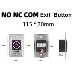 Access Button Door Exit Push Switch No Touch Release Gate Opener Door Access Control System Entry Open Touch