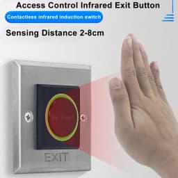 Access Button Door Exit Push Switch No Touch Release Gate Opener Door Access Control System Entry Open Touch