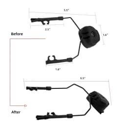 Tactical Headset Bracket Fast Ops Core Helmet ARC Rail Adapter Set fit for II Series Noise Cancelling Headset