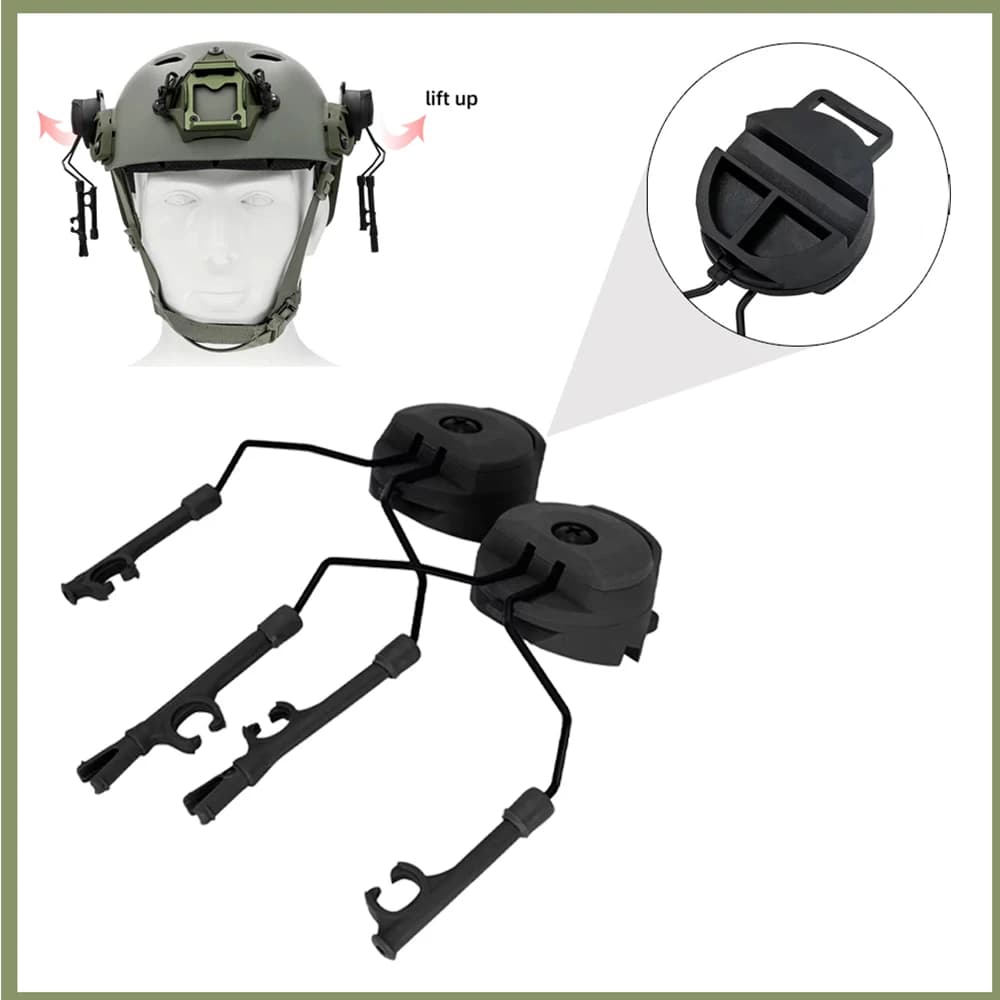 Tactical Headset Bracket Fast Ops Core Helmet ARC Rail Adapter Set fit for II Series Noise Cancelling Headset