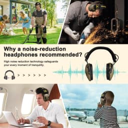 Electronic Shooting Headset Hanging Head-mounted Tactical Shooting Active Noise Reduction Headphones NRR 23dB YHKEMA