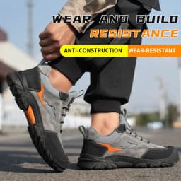 Men Safety Shoes Steel Toe Security Protection Work Boots Fashion Working Sneakers Anti-Smash Anti-puncture Indestructible Shoes
