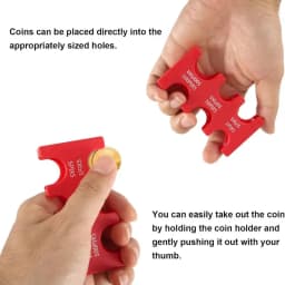 Colourful Portable Lost-proof Plastic Coin Clip Organizer Japanese Currency Sorting Travel Coin Money Holder Dispenser Storage