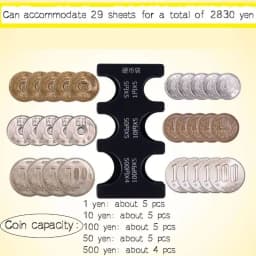 Colourful Portable Lost-proof Plastic Coin Clip Organizer Japanese Currency Sorting Travel Coin Money Holder Dispenser Storage