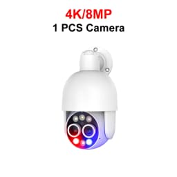 4K PTZ 8X Hybrid Zoom 2.8mm 12mm Dual Lens POE IP Camera 8MP Outdoor Human Detect Auto Track Security Camera Color Night