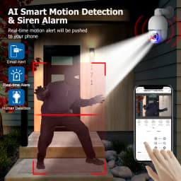 4K PTZ 8X Hybrid Zoom 2.8mm 12mm Dual Lens POE IP Camera 8MP Outdoor Human Detect Auto Track Security Camera Color Night