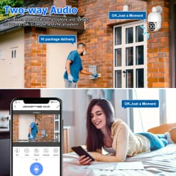 4K PTZ 8X Hybrid Zoom 2.8mm 12mm Dual Lens POE IP Camera 8MP Outdoor Human Detect Auto Track Security Camera Color Night