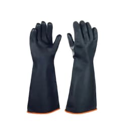 14"-22"Heavy Duty Chemical Wear Resistant Rubber Scrub Gloves Latex Fingers Rubber Acid Oil Resistant Latex Industry Work Gloves