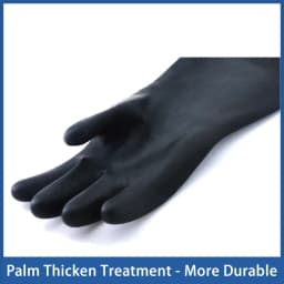 14"-22"Heavy Duty Chemical Wear Resistant Rubber Scrub Gloves Latex Fingers Rubber Acid Oil Resistant Latex Industry Work Gloves