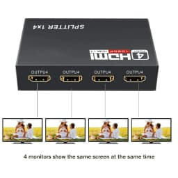 1x4 HDMI Splitter 1 in 4 out HDMI Video Splitter Full HD 1080P Duplicate Screen Monitor HDMI Switch for PC PS3/4 HDTV Projector