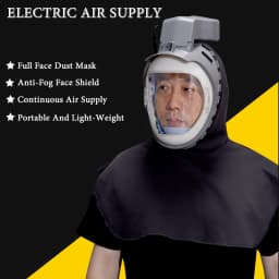 Full Cover Electric Powered Air Supply Dust Mask Hat Dustproof Hood Cape For Harvester Polishing Sanding Industrial Dust