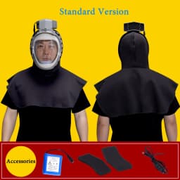 Full Cover Electric Powered Air Supply Dust Mask Hat Dustproof Hood Cape For Harvester Polishing Sanding Industrial Dust