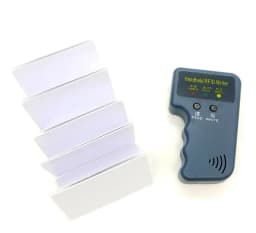 Handheld 125KHz EM4100 TK4100 RFID Copier Writer Duplicator Programmer Reader + 5pcs EM4305 T5577 Rewritable ID Keyfobs Tags