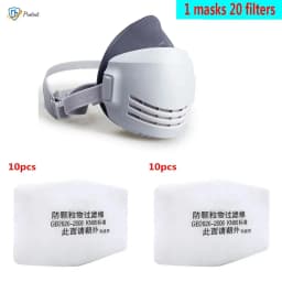 20pcs filter dust mask respirator half face dust mask anti industrial building dust haze safety gas mask