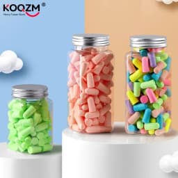 24/60/120Pcs Soft Sponge Earplugs Sleeping Ear Plugs For Sleeping Travel Sleep Noise Reduction Rate 35.5db Sound Insulation