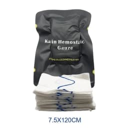 Hemostatic Kaolin Gauze Combat Emergency Trauma Z-Folded Soluble For Ifak Tactical Outdoor First Aid Kit Medical Wound Dressing