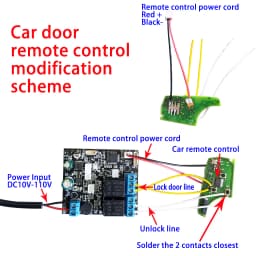 Mobile phone NFC fingerprint relay electric lock control panel IC 13.56mhz dual channel relay module car door modification