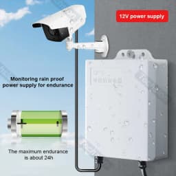 Outdoor UPS Surveillance Power Supply Without Battery, 12V2A CCTV Waterproof Adapter, IP Camera Power Failure Renewal System