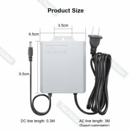 Outdoor UPS Surveillance Power Supply Without Battery, 12V2A CCTV Waterproof Adapter, IP Camera Power Failure Renewal System
