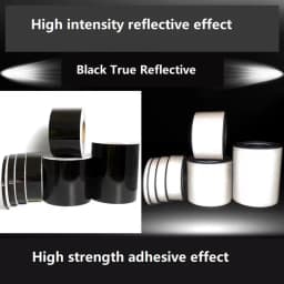 Black Reflective Sticker Tape, High Brightness Collision Warning, Waterproof