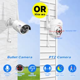 Hiseeu 3/5MP WiFi Security Surveillance Camera System Kit Motion Tracking Color Night Vision 10CH NVR Wireless CCTV Cameras Set