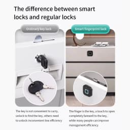 Support Tuya APP Smart Fingerprint No Punch Cam Lock Cabinet Lock Door Drawer Filing Cabinet Post Mail Box Furniture Locker