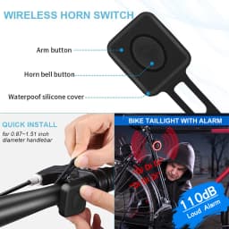 New Bicycle Alarm Taillight Waterproof Smart Auto Brake Sensing Tail Lamp Remote Control USB Charge Bike Rear Light
