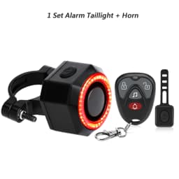 New Bicycle Alarm Taillight Waterproof Smart Auto Brake Sensing Tail Lamp Remote Control USB Charge Bike Rear Light