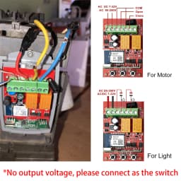 Tuya Universal Smart Wifi Receiver 2CH 12V 24V 220V Garage Door Remote Control Opener Controller 433/433.92 Mhz Transmittern