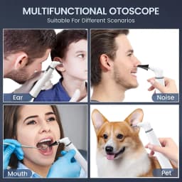 Wifi Otoscope Ear Camera 3.9mm 1080P HD Ear Scope with 6 LED Lights for Kids and Adults Support Android and iPhone