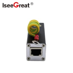 100M Single Network Lightning Protection Device RJ45 Surge Protector 1CH Thunder Preventer For CCTV IP POE Cameras
