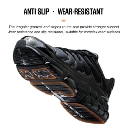 Men's New High-Top Knob Buckle Lightweight Breathable Anti-Smash Steel Head Anti-Stabbing Safety Protection Work Shoes