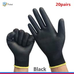 12 Pairs of Protective Work Gloves Wear-Resistant Non-Slip Anti-Static Gardening and Woodworking Machinery Safety Work Gloves