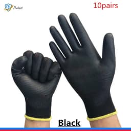 12 Pairs of Protective Work Gloves Wear-Resistant Non-Slip Anti-Static Gardening and Woodworking Machinery Safety Work Gloves