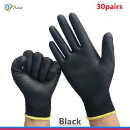 12 Pairs of Protective Work Gloves Wear-Resistant Non-Slip Anti-Static Gardening and Woodworking Machinery Safety Work Gloves