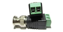 10pcs Male Metal BNC Connector with DC Connector Plug Screw Terminal UTP Video Balun for CCTV Surveillance Camera CCTV system