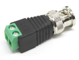10pcs Male Metal BNC Connector with DC Connector Plug Screw Terminal UTP Video Balun for CCTV Surveillance Camera CCTV system