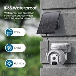 SHIWOJIA 3K 5MP 4G SIM Camera Solar Panel Security PTZ Camera Night Vision PIR Human Detection Surveillance Solar Battery Camera