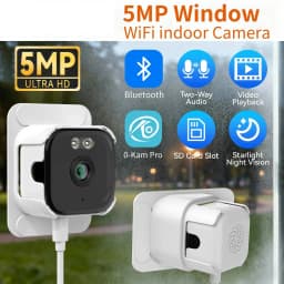 2K Window Camera 5GHz WiFi Indoor Cameras For Home Security Color Night Vision Motion Detection 24/7 Recording Quick Install