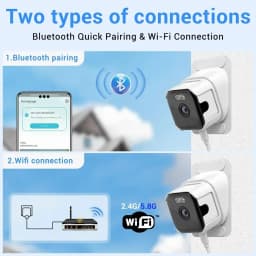 2K Window Camera 5GHz WiFi Indoor Cameras For Home Security Color Night Vision Motion Detection 24/7 Recording Quick Install
