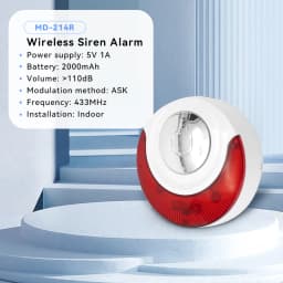 Meian Focus 110dB Siren Alarm, Home Security Alarm System, 433MHz Wireless Sirena Alarm for Home, Smart Life Security Protection