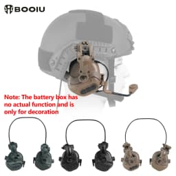 BOOIU Tactical Shooting Headset Fast Helmet 3.5mm Interface Pickup Headphones Tactical Training Communication Hearing Earmuff