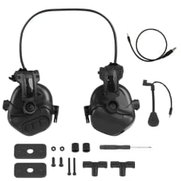 BOOIU Tactical Shooting Headset Fast Helmet 3.5mm Interface Pickup Headphones Tactical Training Communication Hearing Earmuff