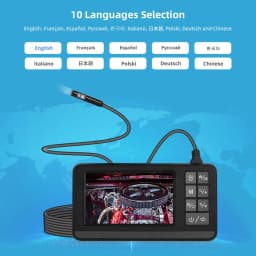KERUI Dual Lens Industrial Endoscope Inspection Camera 4.3" LCD With Light HD 1080P IP67 Waterproof Borescope LED Sewer Car